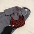 thumbnail image 4 of Bolso Crescent para Mujer Con Leopardo Hobo Cuero PU El () Rojo, 4 of 5