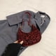 thumbnail image 4 of Bolso Crescent para Mujer Con Leopardo Hobo Cuero PU El () Rojo, 4 of 5