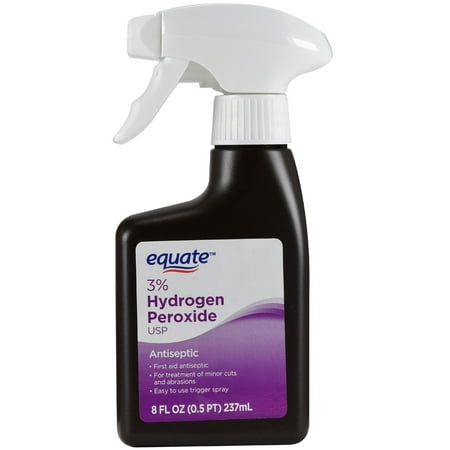 (4 Pack) Equate 3% Hydrogen Peroxide, 8 fl oz
