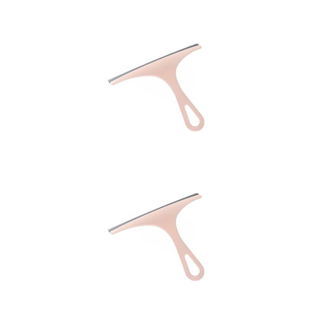 Kearding Cepillo de limpieza, limpiaparabrisas, herramienta de limpieza, goma ABS de larga duración, sin arañazos, limpiador de pared para Rosa 2piezas