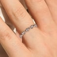 thumbnail image 4 of 0.12 ct Wedding Band 18K Rose Gold Over Silver Diamond Ring, 4 of 4