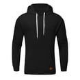 thumbnail image 5 of Pgeraug Hoodies for Men Loose Solid Hooded Sweater Top Mens Sweater Black L, 5 of 6
