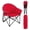 Red, variant on BOBOKY Oversized Camping Chair, Outdoor Padded Folding Chair with Cup Holder, Moon Round Saucer Club Chair, Outside Foldable Camp Chair with Carry Bag for Picnic, Fishing, Hiking, Beach (1, Red)