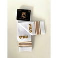 thumbnail image 1 of FILA FL0025 Crew Socks White/Gold ( L ), 1 of 2