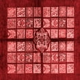 thumbnail image 1 of Ahgly Company Indoor Square Abstract Red Modern Area Rugs, 6' Square, 1 of 4