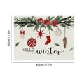 thumbnail image 3 of Multicolour Christmas Tree Placemats, Soft Linen Table Mats with Heat Insulation, Stylish Dining Room Accessories for Holiday Parties and Kitchen Decor, 12x18 Inches, 3 of 6