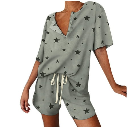 

FengLS Pajamas for Women Nightgowns for Women Children s Pajamas Summer Short Sleeve Home Wear Boys Girls Suit Baby 2pcs Set Womens Nightgown