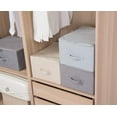 thumbnail image 4 of Bacs de Rangement Pliables avec Couvercles, Cubes de Rangement, Rangez Votre Garde-Robe, Beige, Ensemble de 2, 4 of 7