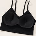 thumbnail image 5 of Delconic Seamless Ribbed Knit Bralette with Adjustable Straps for Women Soft Stretch Pullover Crop Tank Top Underwear Black 32, 5 of 6