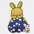thumbnail image 2 of CafePress - Japanese Style Rabbit With Purse - Non-slip Rubber Mousepad, Gaming Mouse Pad, 2 of 6