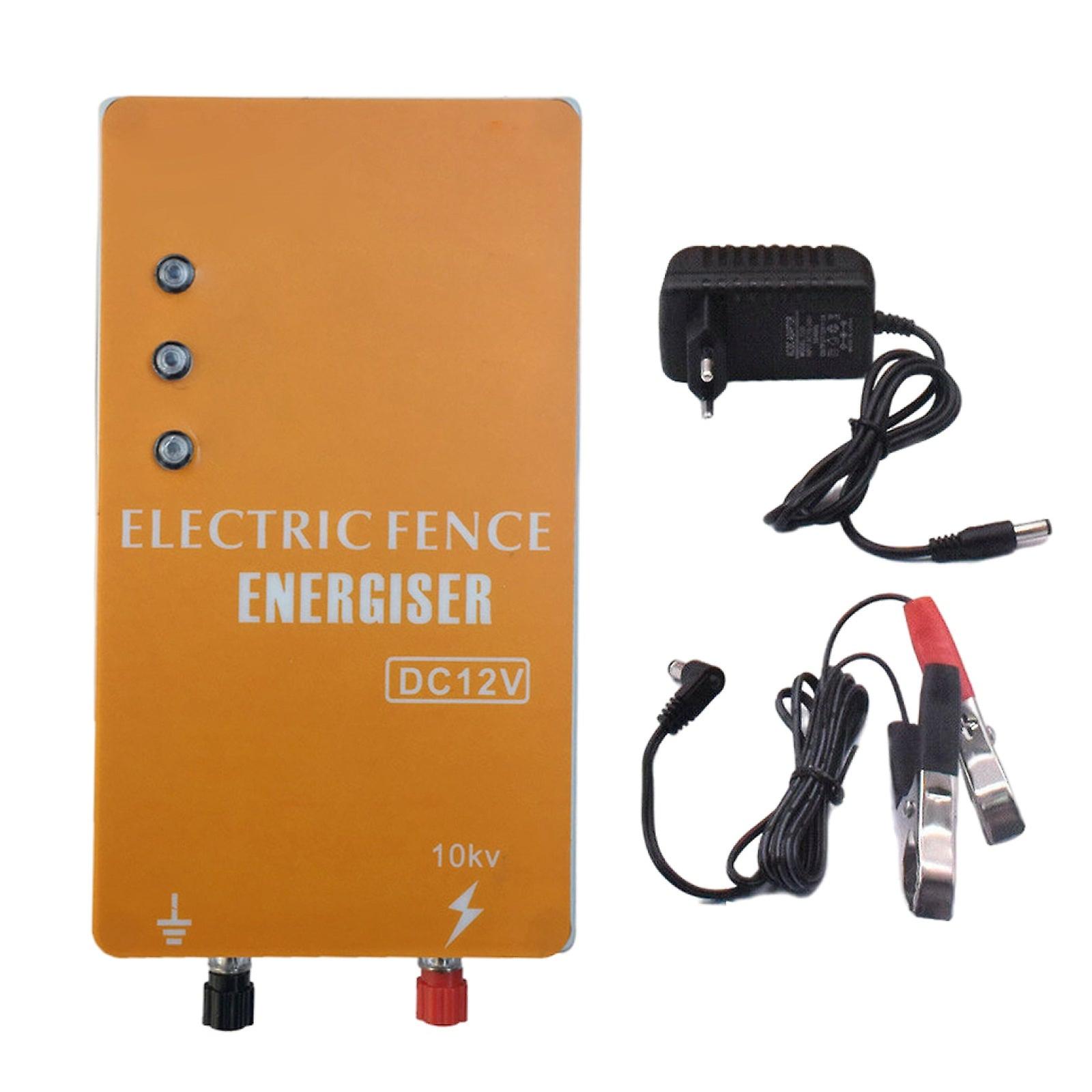 Dc 12v / ac 110v240v electric fence controller energizer charger for animal cattle poultry
