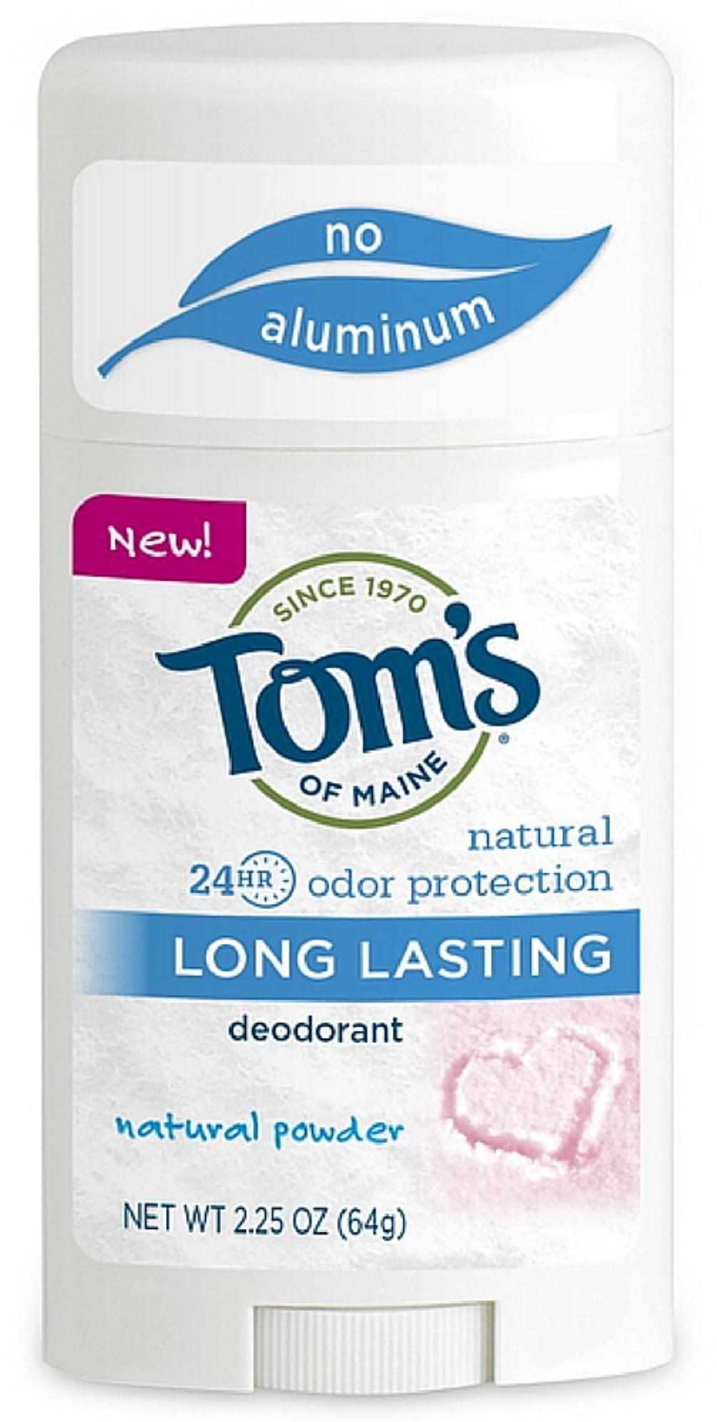 Tom's of Maine Long Lasting Deodorant, Natural Powder 2.25 oz (Pack of