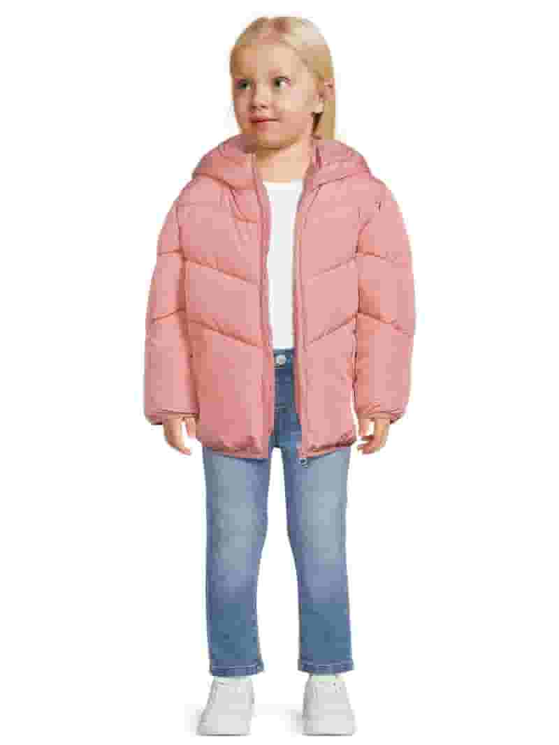 Swiss Tech Baby and Toddler Girls Puffer Jacket with Hood Swiss Tech Baby and Toddler Girls Puffer Jacket with Hood
