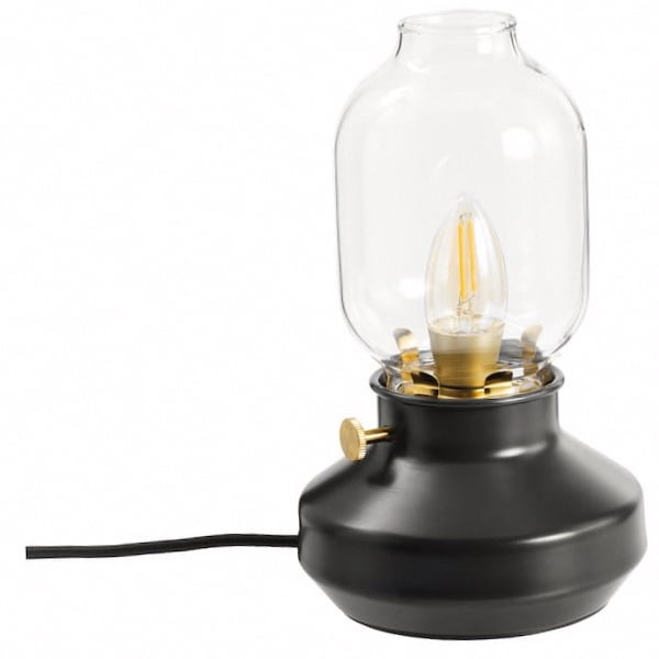 Ikea Tarnaby Table Lamp No Bulb, Glass Bowl Light Shade Ikea