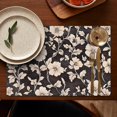 thumbnail image 5 of Pioneer Flower Floral Print Pattern Summer Placemats Table Placemats Set Of 4-Linen Kitchen Washable Placemats Table Mats 12x18 Inch Non-Slip Heat Resistant, 5 of 6
