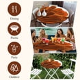 thumbnail image 7 of Burnt Orange Round Tablecloth, Fitted Table Cover with Elastic for 45"-54" Round Tables, Sparkle Gold Stained Floral Flower Art Table Cloth Outdoor Indoor Dinning Party Waterproof Tablecloths, 7 of 7