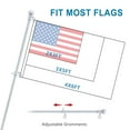 thumbnail image 4 of CHEASYOU White Flag Pole with Bracket 5ft, Heavy Duty Metal Tangle Free Flagpole for Outdoor, Outside, Porch, 4 of 8
