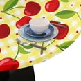 thumbnail image 6 of muroi Cherries Theme Pattern Round Elastic Tablecloth Outdoor Table Cloth Fitted Tables Cover for Picnic Patio Dining Party Indoor 36" - 42", 6 of 6