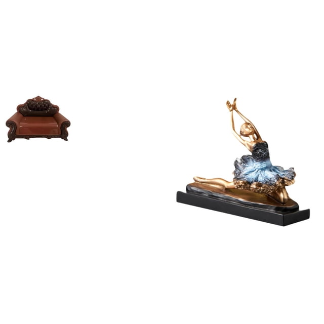 Sofá en miniatura para muñecas,Muebles de casa de muñecas,modelo de sofá europeo,decoración,estatua de bailarina de ballet,Estatua de bailarina de ballet,figura de bailarina,Escultura de