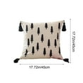thumbnail image 3 of ‌Christmas Tree Embroidered Throw Pillow Covers 18X18in,3D Snowy Pine Design with Tassels,Perfect for Home Xmas Decor,Winter Holiday Sofa Couch Cushion Cases‌, 3 of 6