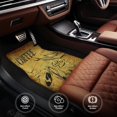 thumbnail image 4 of Salouo Coffee Vintage for Car Floor Mat Set of 4–Car Carpet Mats - Car Mats with Anti-Slip Backing & Driver Heel Pad Universal Fit for Cars, Trucks, SUVs, and Vans, 4 of 6