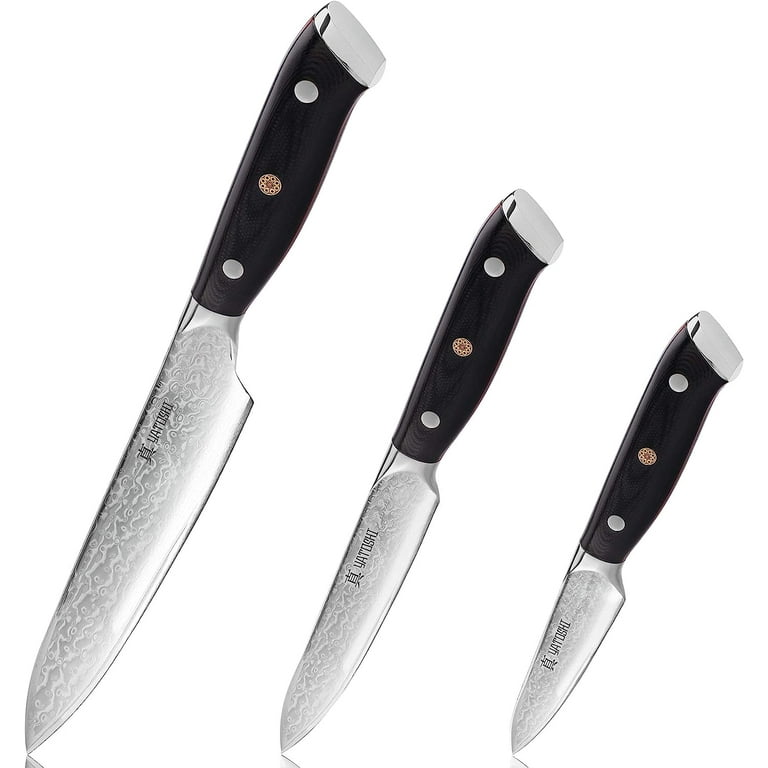  Yatoshi Magnetic Kitchen Knife Block Set 6 Pcs White - Pro  Kitchen Knife Set Ultra Sharp High Carbon Steel: Home & Kitchen