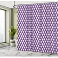 thumbnail image 4 of Ambesonne Abstract Shower Curtain, Retro Rhombuses Pattern, 69"Wx75"L, Dark Purple Quartz Plum, 4 of 4