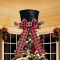 thumbnail image 2 of Christmas Tree Topper Hat - Upgrade Large Black Velvet Bowler Derby Hat, 2 of 5