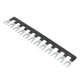 thumbnail image 1 of Pack of 10 insulated 25A fork type terminal strips, black, TB 2512, 1 of 3