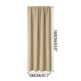 thumbnail image 4 of Xuniizn Blackout Curtains for Bedroom Thermal Insulated - 100%Polyester Black Out Curtains 2 Panels Set Room Darkening Window Curtains for Living Room, Beige, 4 of 4