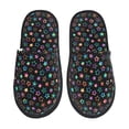 thumbnail image 1 of Fotbe Multi-Colored Stars Pantuflas Peludas para Mujer con Estampado, Zapatillas de Peluche, Zapatos de Invierno para Casa, Uso Interior y Exterior-Large, 1 of 8