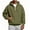Army Green, variant on TKKCS Mens Quarter Zip Hoodie Drawstring Loose Fit Pullover Long Sleeve Casual Sweatshirt with Kangaroo Pocket Light Blue XL