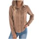 thumbnail image 2 of Xuyuer Women's Casual Solid Color Long Sleeve Turndown Collar Button Blouse, Elegant Office Top for Business Attire, Formal Events and Professional Wardrobe Essentials, 2 of 8