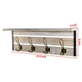 thumbnail image 6 of 23.6" Kids Wall Floating Shelves with Cubbies, Home Decorative Single Coat Rack, Rustic Wood, Metal Hooks, Grey, 6 of 6