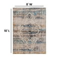 thumbnail image 4 of Masada Rugs Traditional Artisan Old English Area Rug, Blue Multicolor (8 Feet x 10 Feet), 4 of 6