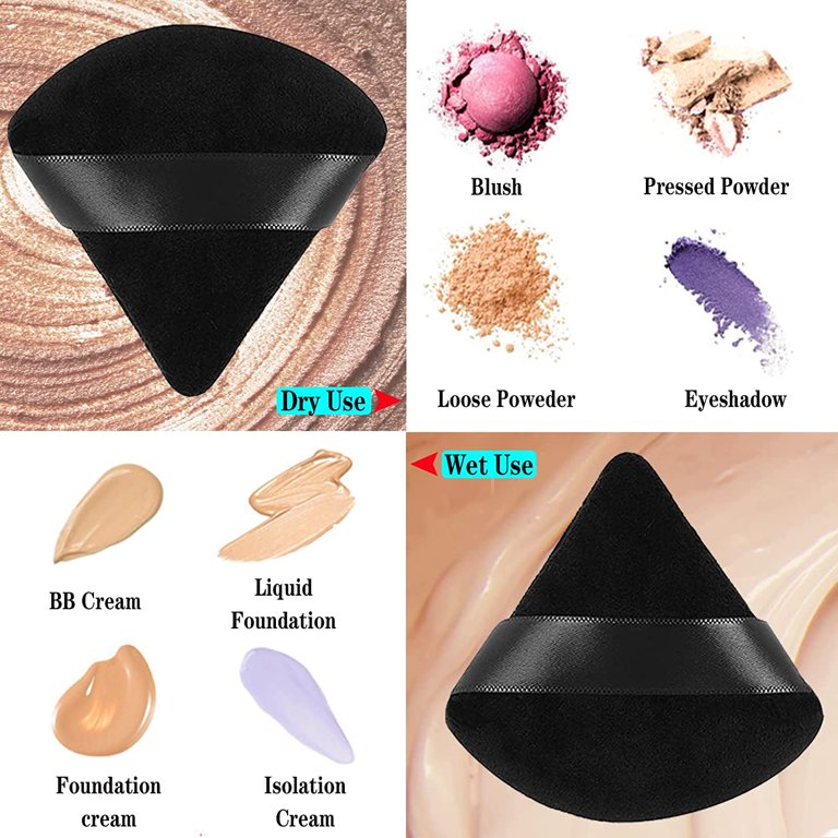 6+6 Professional Makeup Sponge Set,2.76 inch Portable Soft Sponge Setting  Face Puffs,Multicolor Makeup Blending Sponge Cosmetic Applicator for Loose