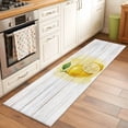 thumbnail image 2 of Lemon 2'x6' Runner Rugs for Hallway Kitchen Bedside Non Slip Washable, Yellow Summer Botanical Watercolor Wooden Entryway Rug Runners with Rubber Backing, Long Carpet Runner for Laundry Room, 2 of 8