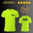 thumbnail image 2 of Men's Staff T-Shirt BB, Chest Print, Neon-Black, XL, 2 of 3