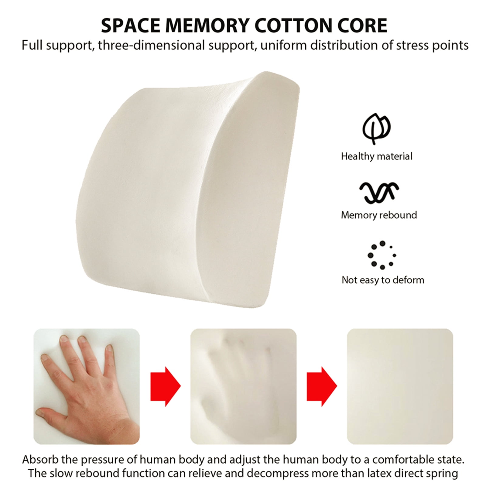 Seat Cushion And Lumbar Support Pillow For Office Chair, Memory Foam Car  Seat Cushions Back Support Pillows, Help Relieve Pain Of Back, Lumbar,  Tailbone And Sciatic Nerve - Temu United Arab Emirates