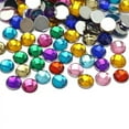 thumbnail image 4 of U8MO 500 Blue Acrylic Rhinestone Flatback Round Gem Beads 6mm Flat Back No Hole, 4 of 9