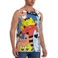 thumbnail image 2 of Pofeuu Funny Cats Print Men's Muscle T-Shirt, Sleeveless, Muscle Tank, Classic Muscle Tee Top For Men Casual Sleeveless Muscle T-Shirt Trendy Clothes-Medium, 2 of 7