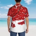 thumbnail image 3 of Lsque Red Maple Leaf pattern Hawaiian Shirt for Men, Unisex Summer Beach Casual Short Sleeve Button Down Shirts-Medium, 3 of 9