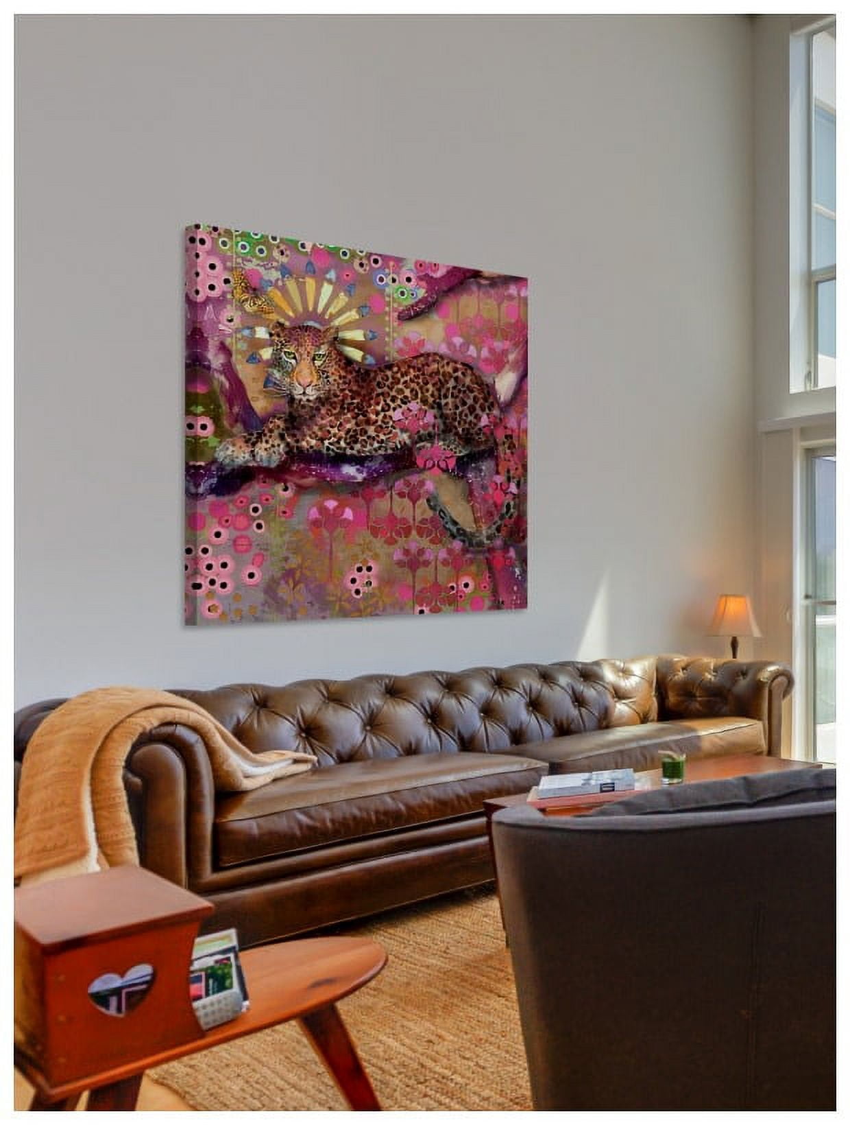 Marmont Hill 'Leopard And Butterfly' by Evelia Painting Print on Wrapped Canvas