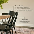 thumbnail image 3 of Windsor Dining Chair (4 pack), Black, 3 of 11