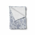 thumbnail image 2 of Paisley Soft Flannel Fleece Throw Blanket, Abstract Backgrounded Hand Drawn Style Pattern with Flowers Leaves and Buds, Cozy Plush for Indoor and Outdoor Use, 70" x 90", Black and White, by Ambesonne, 2 of 6