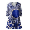 thumbnail image 4 of Womens Summer Casual Linen V-neck Shirt Printed Group Long Sleeve T Shirts for Women, 4 of 4