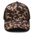thumbnail image 3 of Camouflage Baseball Cap Adjustable Size – Stylish Spliced Design Trucker Hat, Dad Hat with Full Print Front & Brim, Breathable Cotton Blend Snapback for Sports, Travel & Daily Wear, 3 of 3