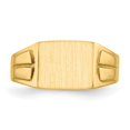 thumbnail image 4 of Auriga 14K Yellow Gold 7.5x9.0 mm Closed Back Signet Ring for Women Size 5, 4 of 6