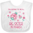 thumbnail image 3 of Inktastic i'm going to be a big sister in march Girls Baby Bib, 3 of 4