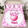 thumbnail image 2 of Homewish Western Cowgirl Hat Twin Sheet Sets,3D Disco Ball Twin Fitted Sheet,Rustic Cow Pattern Flat Sheet For Girls Teens,Ultra Soft Home Decor,3-Piece, 2 of 7